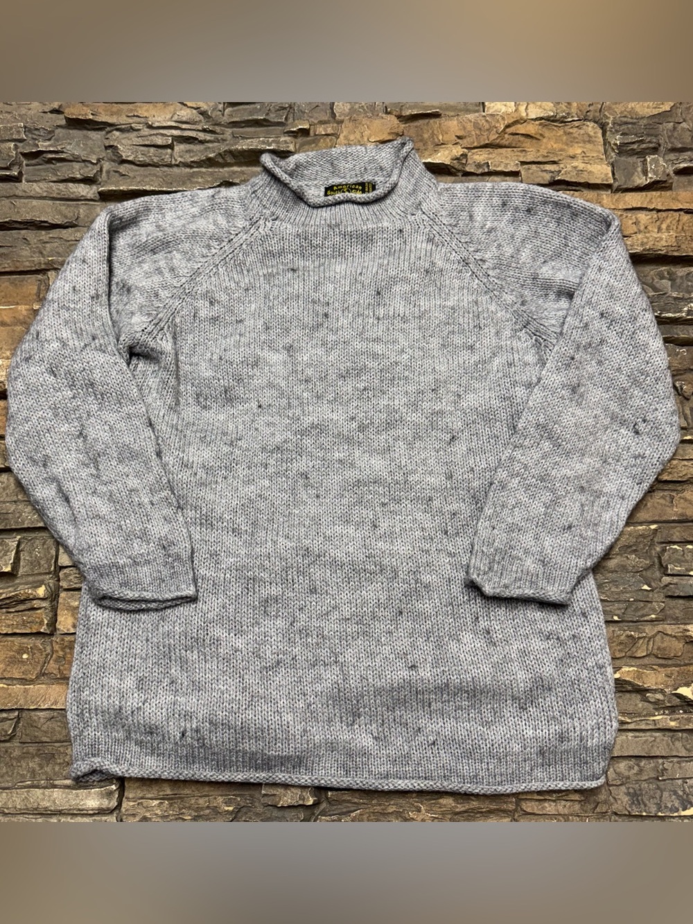 American South Side Alpaca Wool Pullover Sweater Women's Medium Rolled Over Neck